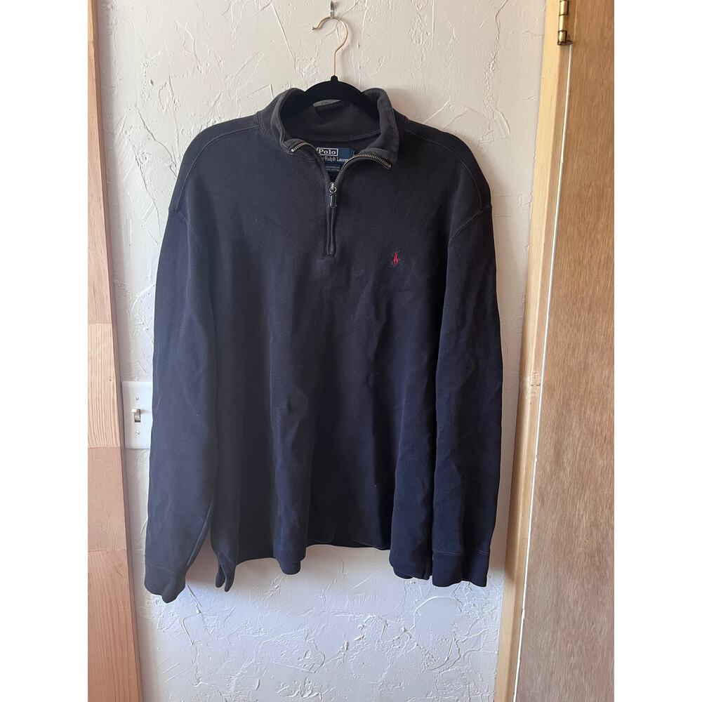 Polo Ralph Lauren Navy 1/4 Zip Pullover Sz XL